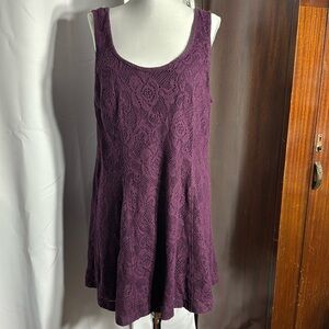 Aeropostale crocheted purple mini dress